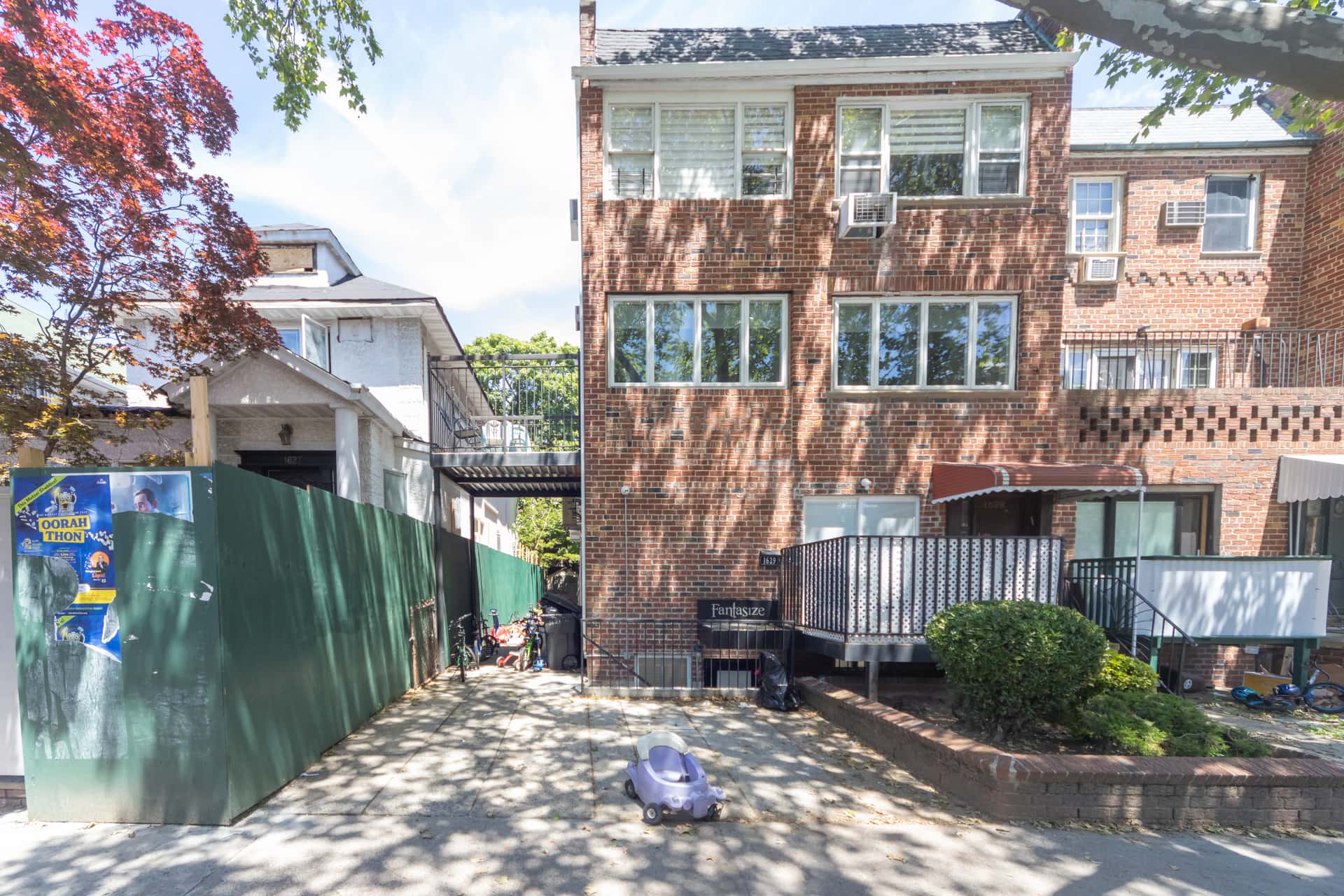 Front elevation view of a multi-family residential building recorded for an OpenDoors360 pre-construction survey in New York City.